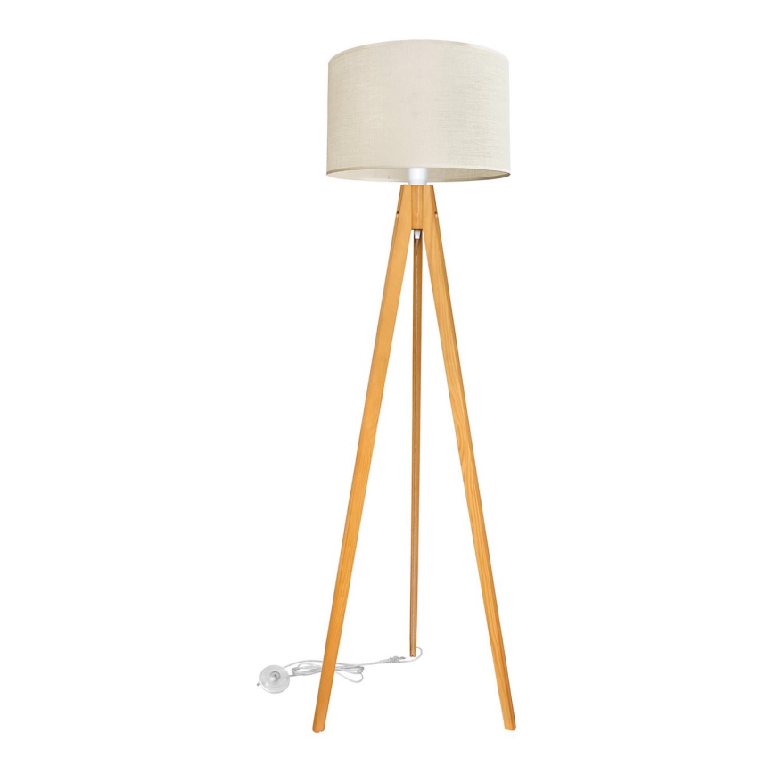 Lampada con piedistallo ALBA 1xE27/15W/230V color crema/quercia
