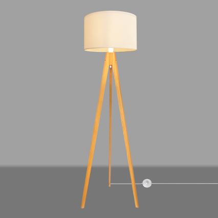 Lampada con piedistallo ALBA 1xE27/15W/230V color crema/quercia