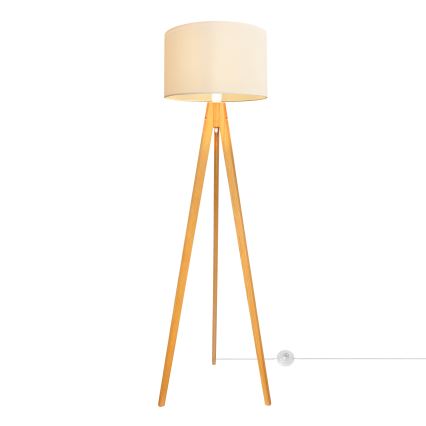 Lampada con piedistallo ALBA 1xE27/15W/230V color crema/quercia