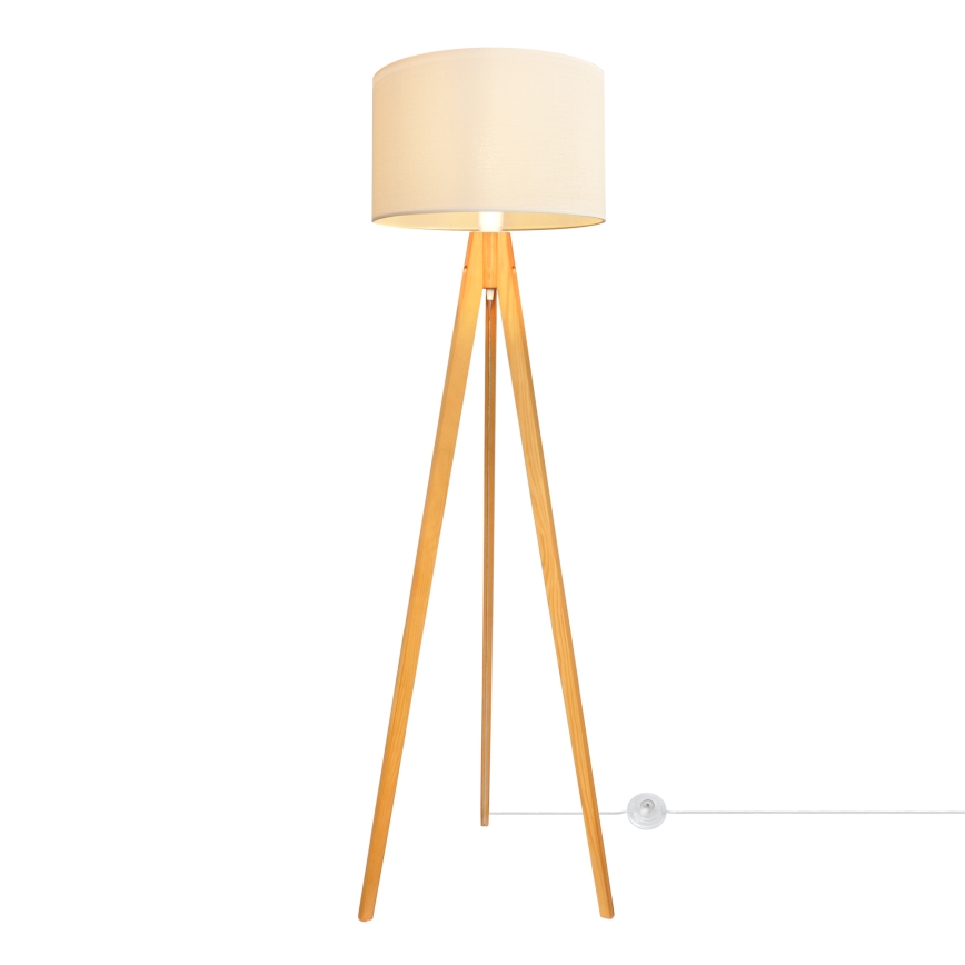 Lampada con piedistallo ALBA 1xE27/15W/230V color crema/quercia