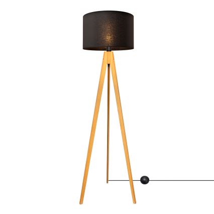 Lampada con piedistallo ALBA 1xE27/15W/230V nero/quercia