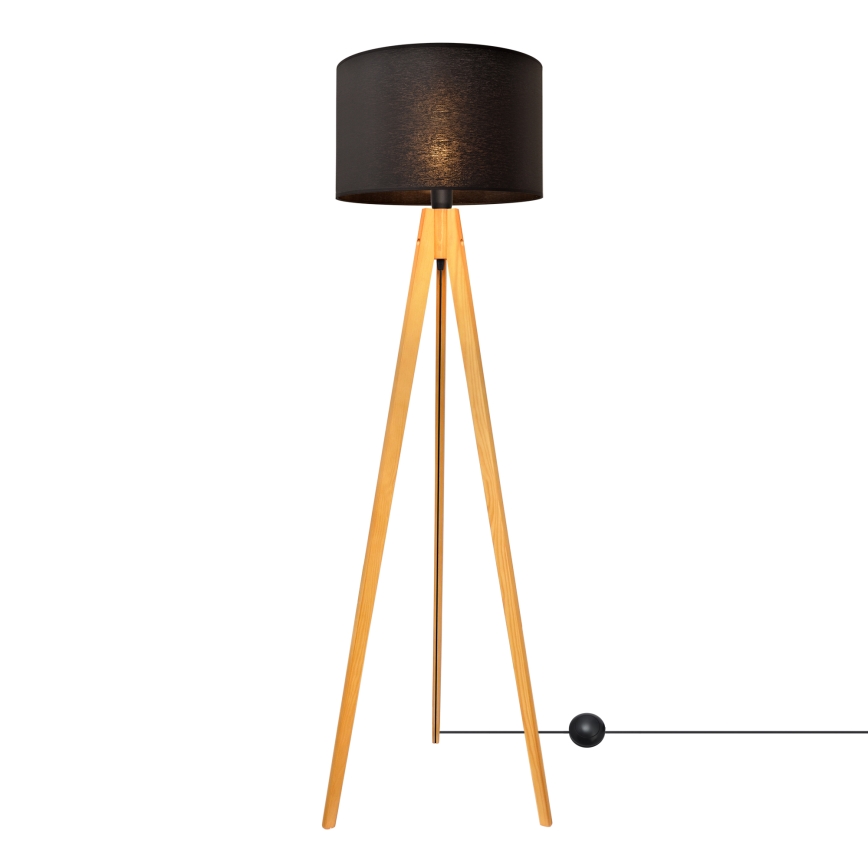 Lampada con piedistallo ALBA 1xE27/15W/230V nero/quercia