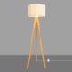 Lampada con piedistallo ALBA 1xE27/60W/230V color crema/quercia