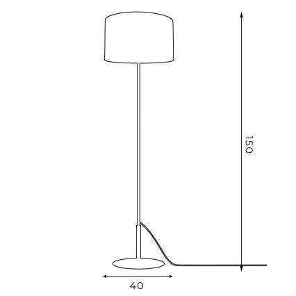 Lampada con piedistallo ARDEN 1xE27/60W/230V bianco