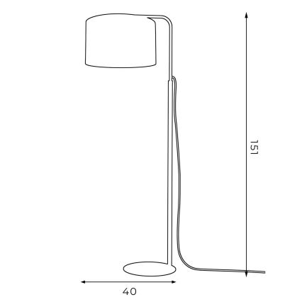 Lampada con piedistallo ARDEN 1xE27/60W/230V bianco