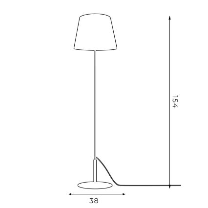 Lampada con piedistallo ARDEN 1xE27/60W/230V bianco