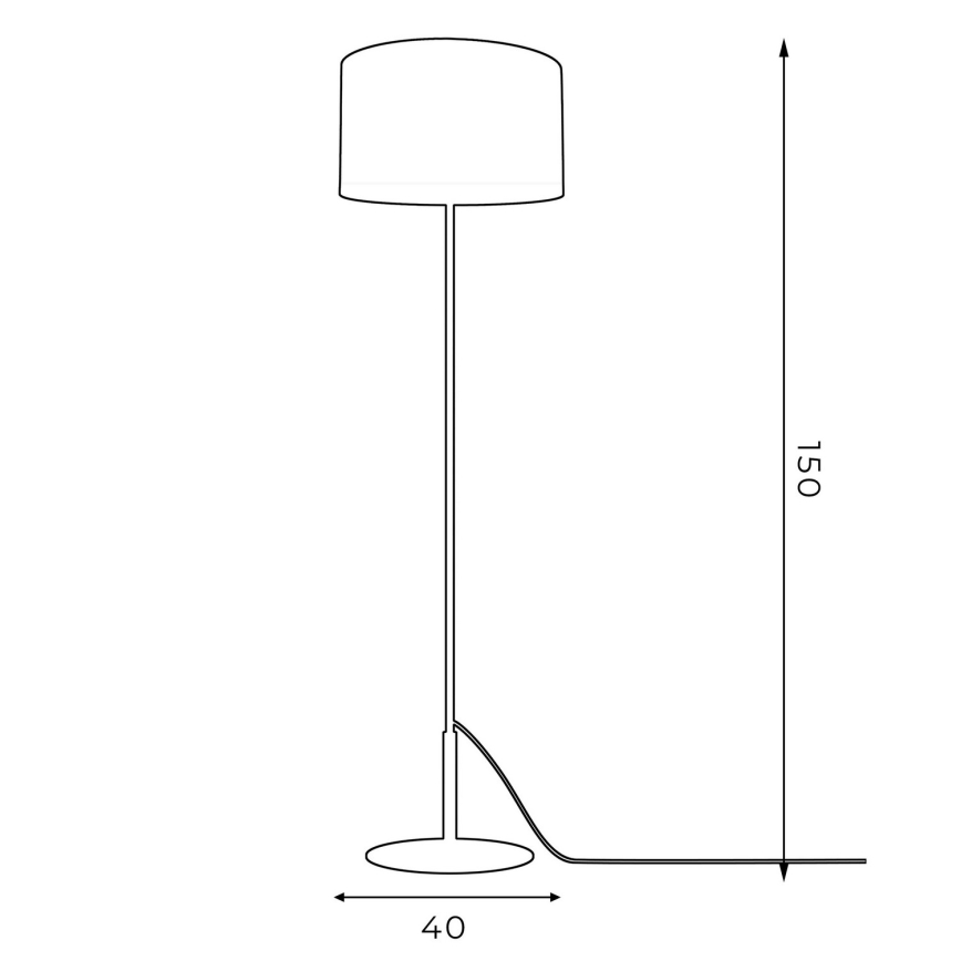 Lampada con piedistallo ARDEN 1xE27/60W/230V bianco/oro