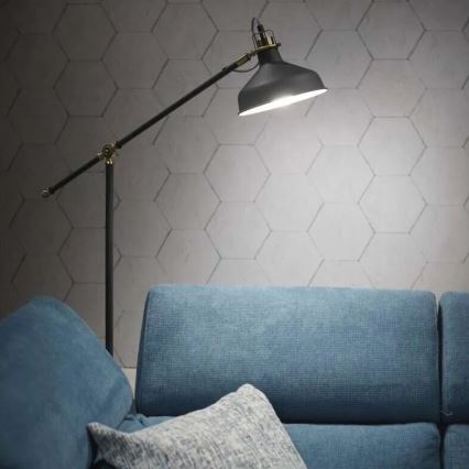 Lampada con piedistallo ARTHUR 1xE27/25W/230V grigio