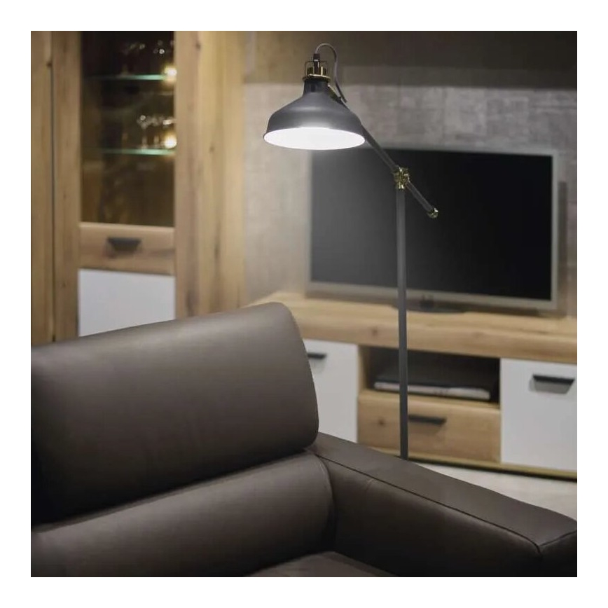 Lampada con piedistallo ARTHUR 1xE27/25W/230V grigio