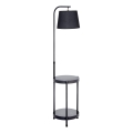 Lampada con piedistallo con tavolo 1xE27/60W/230V USB nero