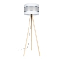 Lampada con piedistallo CORAL 1xE27/60W/230V beige/bianco/cromo opaco