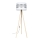 Lampada con piedistallo CORAL 1xE27/60W/230V beige/bianco/cromo opaco