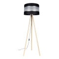 Lampada con piedistallo CORAL 1xE27/60W/230V beige/nero/cromo opaco