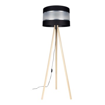 Lampada con piedistallo CORAL 1xE27/60W/230V beige/nero/cromo opaco