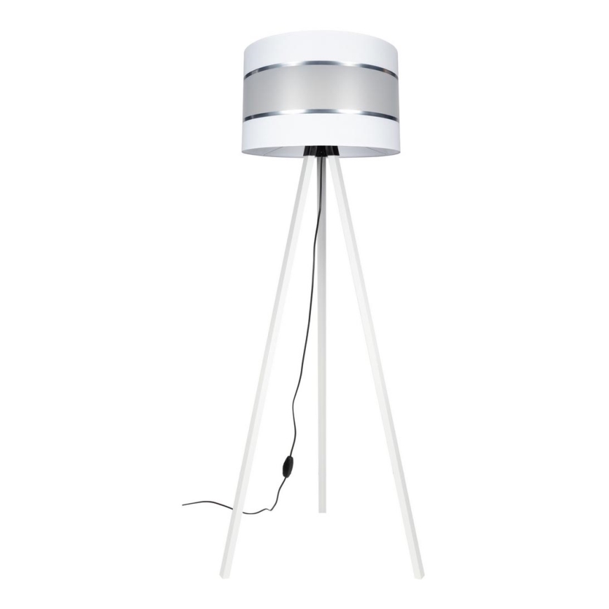 Lampada con piedistallo CORAL 1xE27/60W/230V bianco/cromo opaco