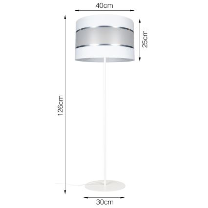 Lampada con piedistallo CORAL 1xE27/60W/230V bianco