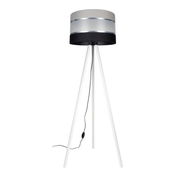 Lampada con piedistallo CORAL 1xE27/60W/230V bianco/nero/grigio/cromo opaco