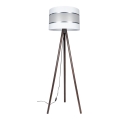 Lampada con piedistallo CORAL 1xE27/60W/230V marrone/bianco/cromo opaco