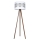 Lampada con piedistallo CORAL 1xE27/60W/230V marrone/bianco/cromo opaco