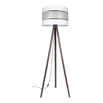 Lampada con piedistallo CORAL 1xE27/60W/230V marrone/bianco/oro