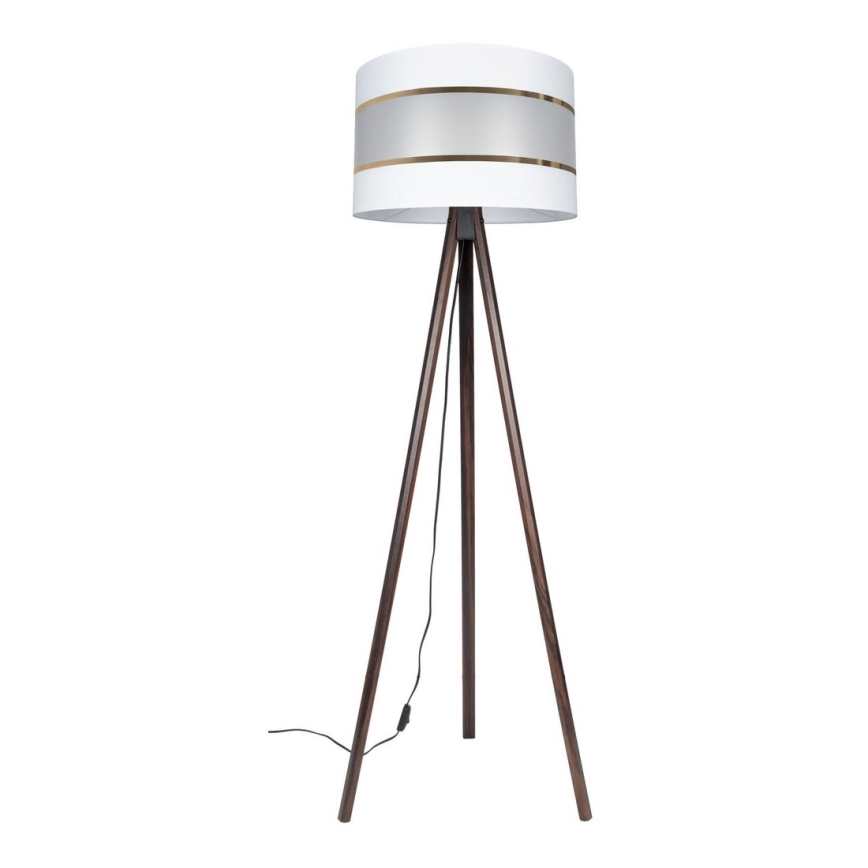 Lampada con piedistallo CORAL 1xE27/60W/230V marrone/bianco/oro