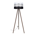 Lampada con piedistallo CORAL 1xE27/60W/230V marrone/nero/bianco/cromo opaco