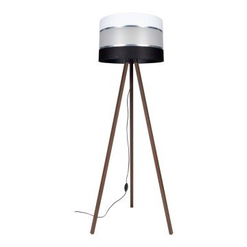 Lampada con piedistallo CORAL 1xE27/60W/230V marrone/nero/bianco/cromo opaco
