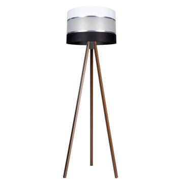 Lampada con piedistallo CORAL 1xE27/60W/230V marrone/nero/bianco/cromo opaco