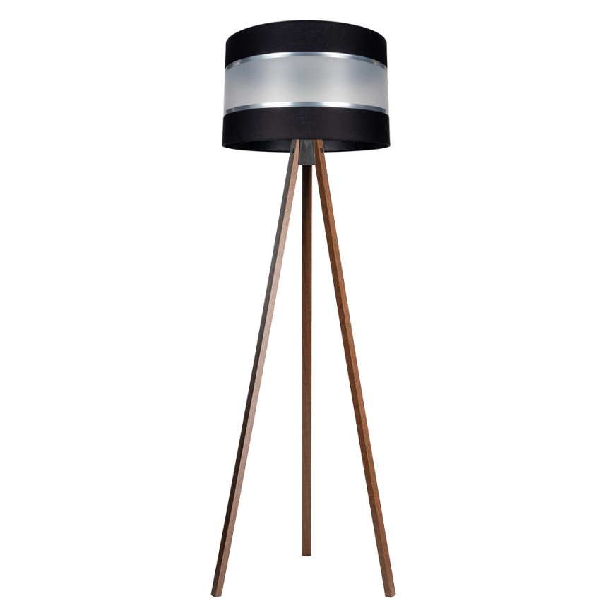 Lampada con piedistallo CORAL 1xE27/60W/230V marrone/nero/cromo opaco