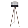 Lampada con piedistallo CORAL 1xE27/60W/230V marrone/nero/grigio/cromo opaco