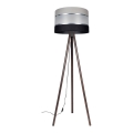 Lampada con piedistallo CORAL 1xE27/60W/230V marrone/nero/grigio/cromo opaco