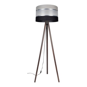 Lampada con piedistallo CORAL 1xE27/60W/230V marrone/nero/grigio/cromo opaco