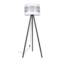 Lampada con piedistallo CORAL 1xE27/60W/230V wenge/bianco/cromo opaco