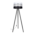 Lampada con piedistallo CORAL 1xE27/60W/230V wenge/nero/bianco/cromo opaco