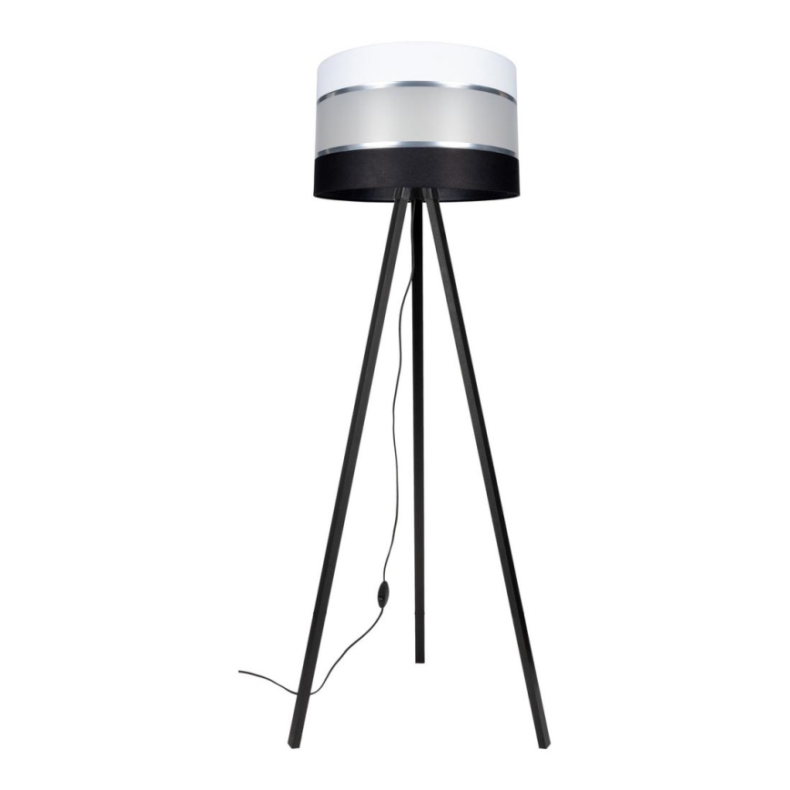 Lampada con piedistallo CORAL 1xE27/60W/230V wenge/nero/bianco/cromo opaco