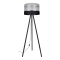 Lampada con piedistallo CORAL 1xE27/60W/230V wenge/nero/grigio/cromo opaco