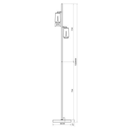Lampada con piedistallo FIORE 2xGU10/8W/230V bianco