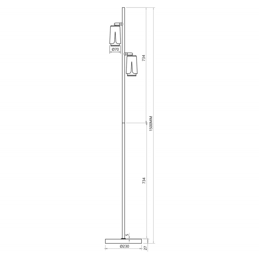 Lampada con piedistallo FIORE 2xGU10/8W/230V bianco