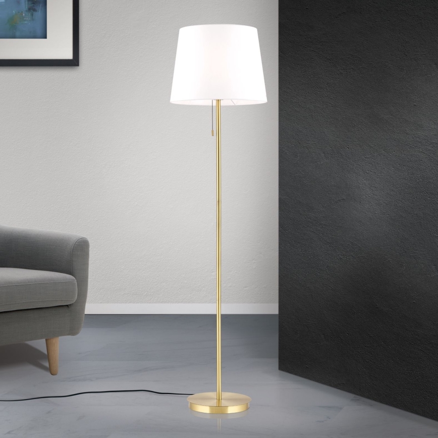 Lampada con piedistallo LUDWIG 1xE27/40W/230V bianco/oro