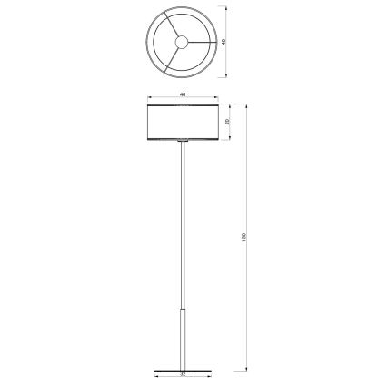 Lampada con piedistallo RATTAN 1xE27/60W/230V rattan