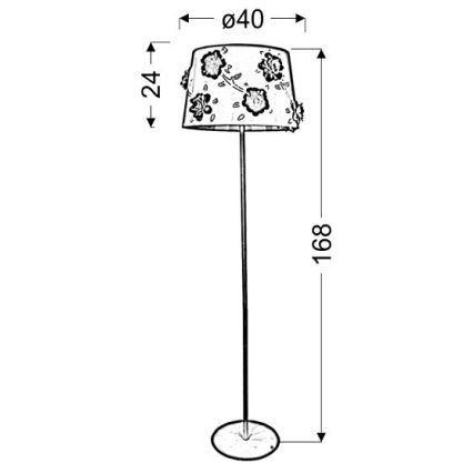 Lampada con piedistallo ROSA 3xE14/40W/230V bianco