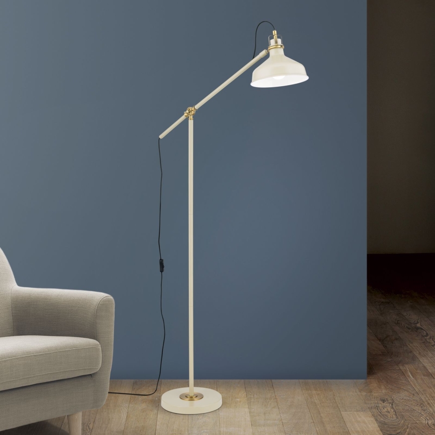 Lampada con piedistallo SCHILLER 1xE27/40W/230V color crema/bronzo