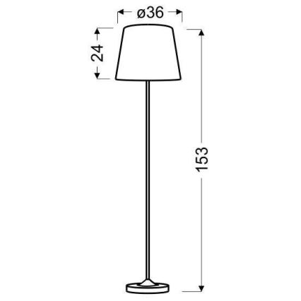 Lampada con piedistallo SEGIN 1xE27/60W/230V grigio/cromo lucido