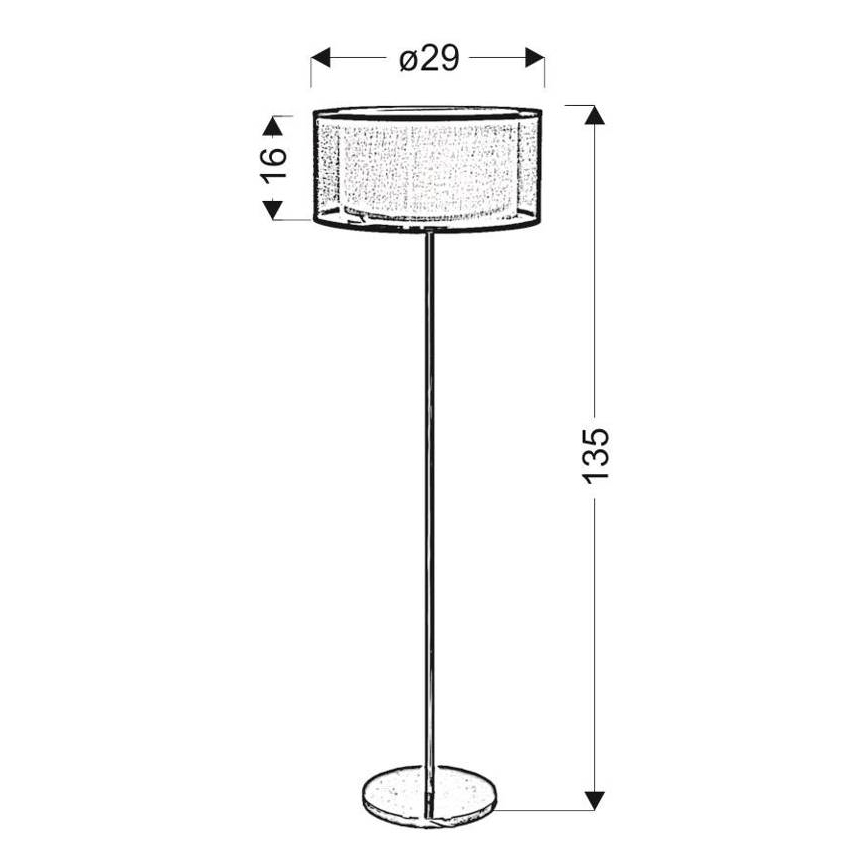 Lampada con piedistallo SOLO 3xE14/40W/230V grigio/cromo lucido