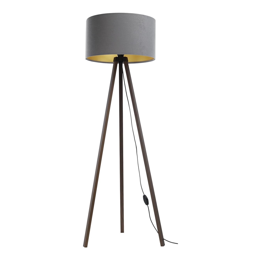 Lampada con piedistallo STANDART 1xE27/60W/230V grigio/marrone