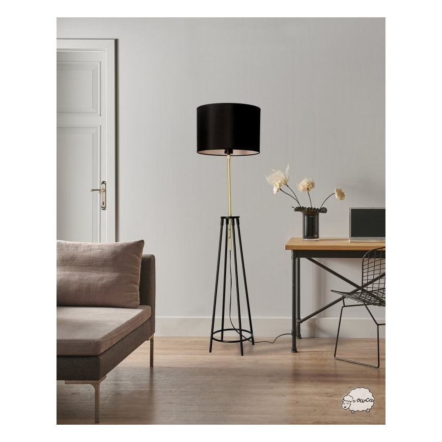 Lampada con piedistallo TEGOLA 1xE27/60W/230V nero/oro