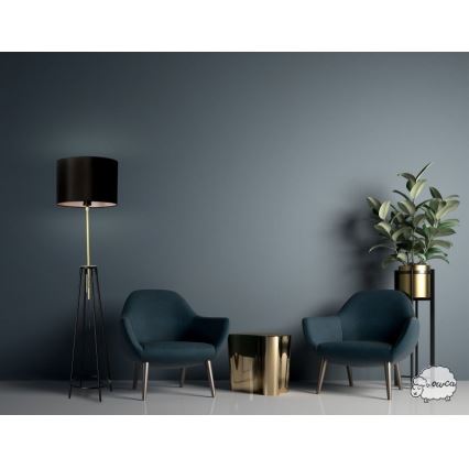 Lampada con piedistallo TEGOLA 1xE27/60W/230V nero/oro