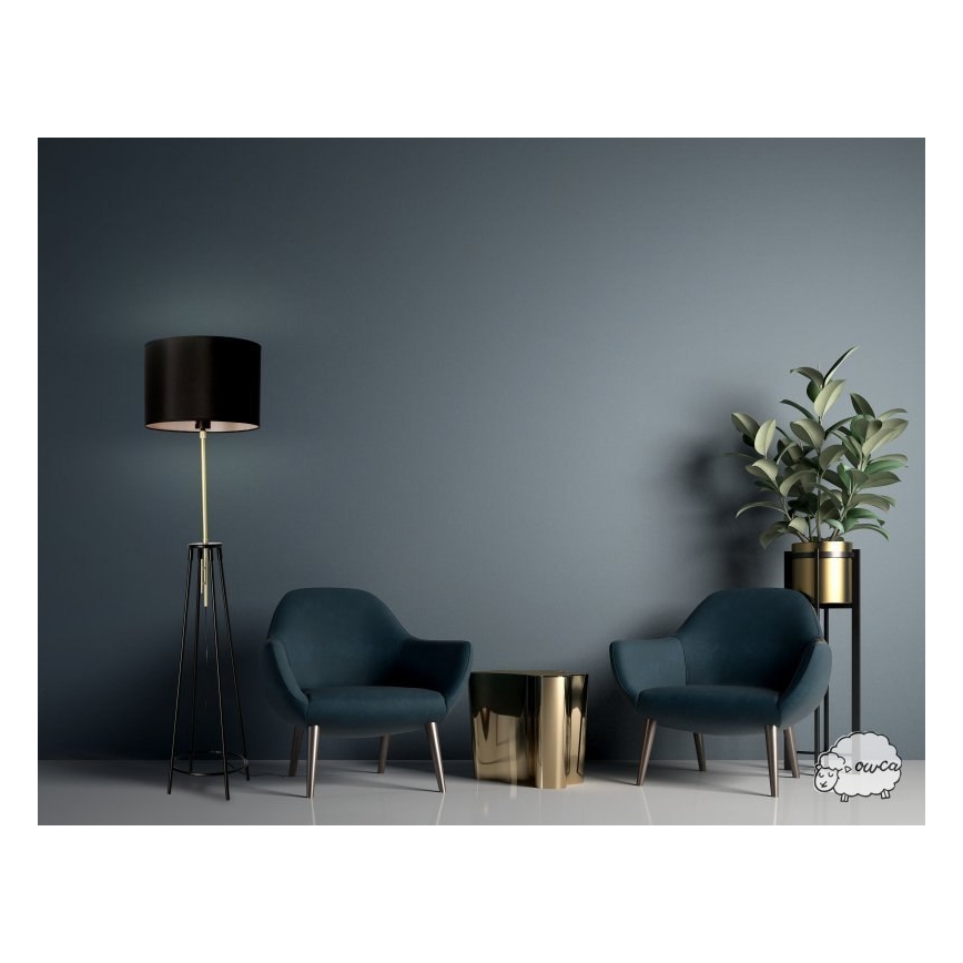Lampada con piedistallo TEGOLA 1xE27/60W/230V nero/oro