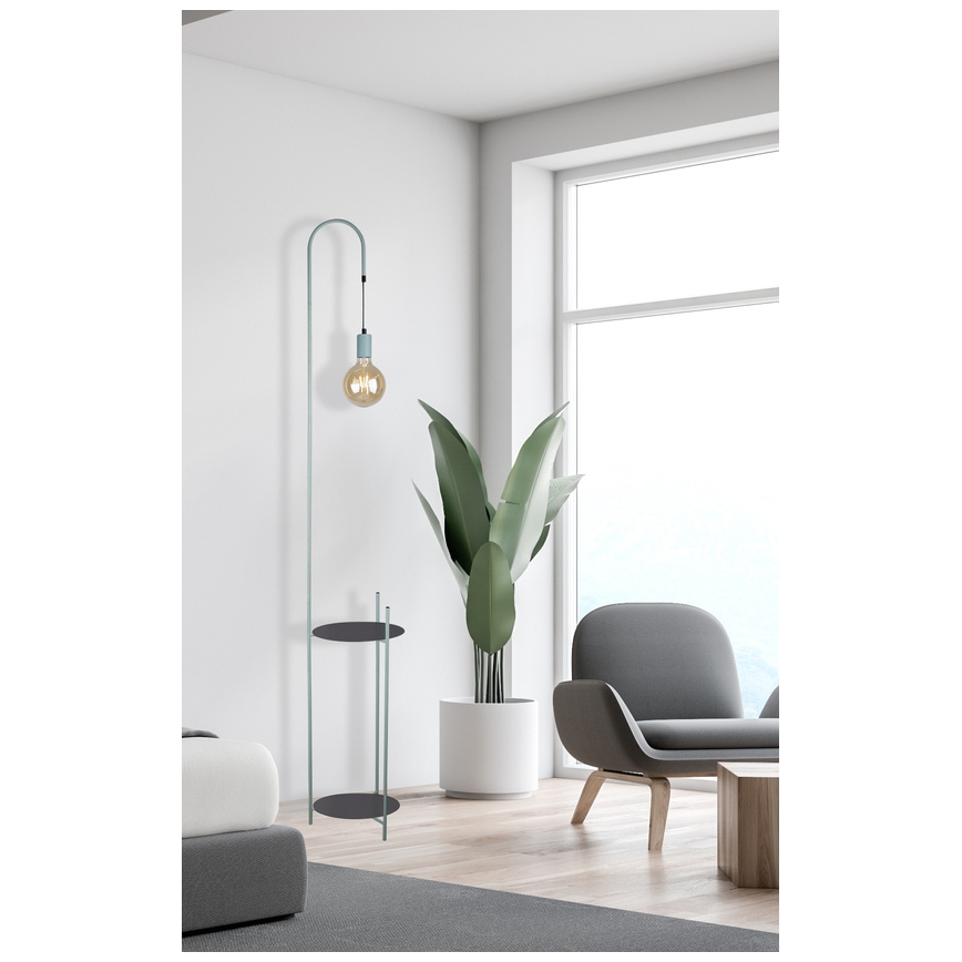 Lampada con piedistallo WALK 1xE27/40W/230V turchese