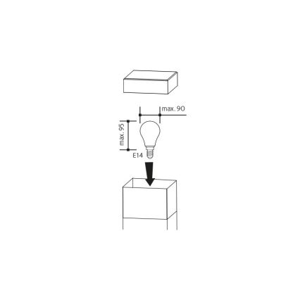 Lampada con sensore da esterno GARD 1xE14/60W/230V IP44